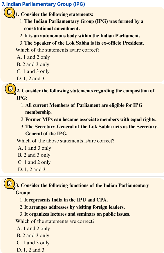 Indian Parliamentary Group (IPG)