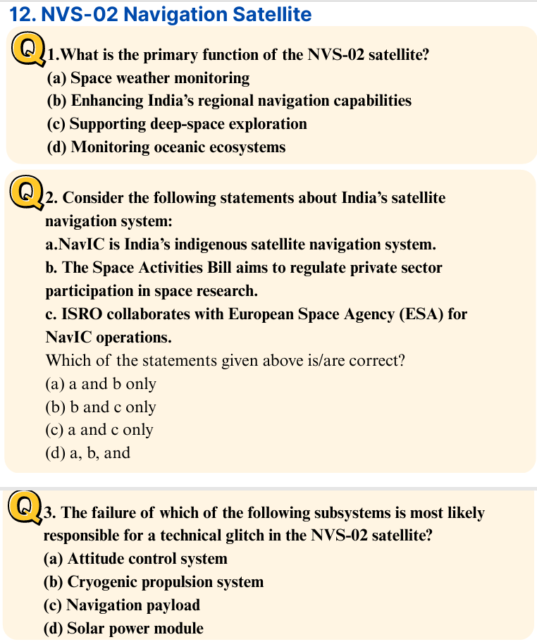 NVS-02 Navigation Satellite Current Affairs 